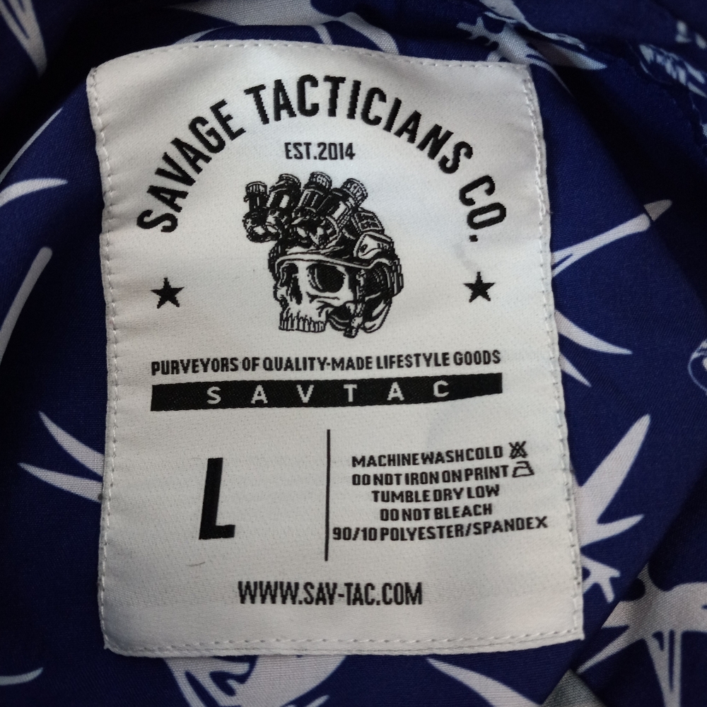 SavTac Night Raider Tactical Hawaiian Button Up Shirt - Picture 4 of 5